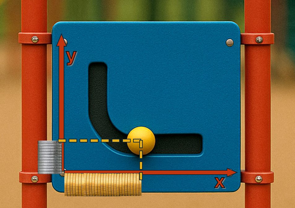 Maze Panel with coins xy